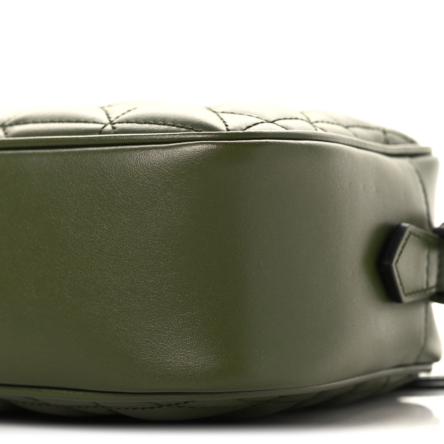Calfskin Matelasse Aria Small GG Marmont Chain Shoulder Bag Military Wood