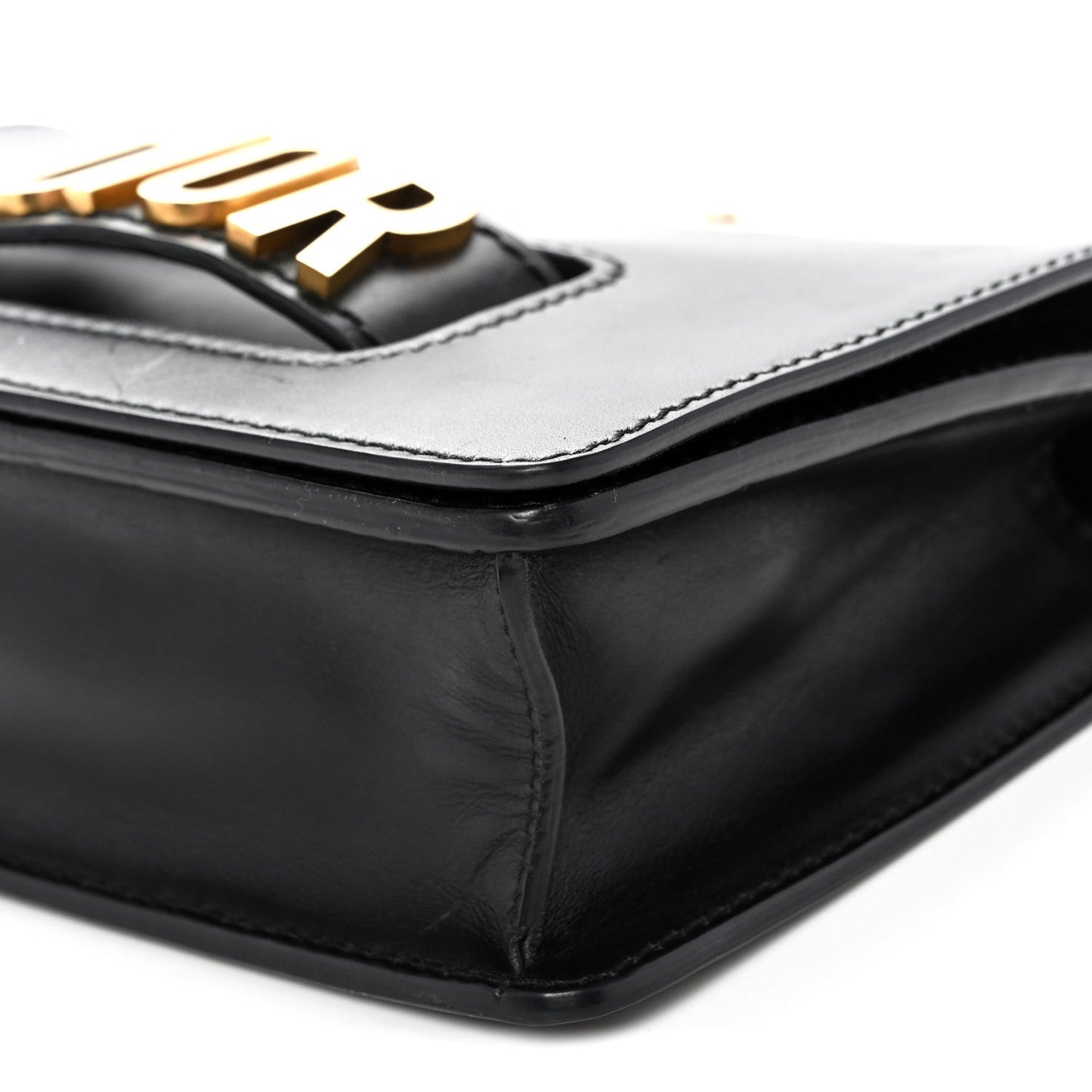 Calfskin J'Adior Chain Flap Bag Black