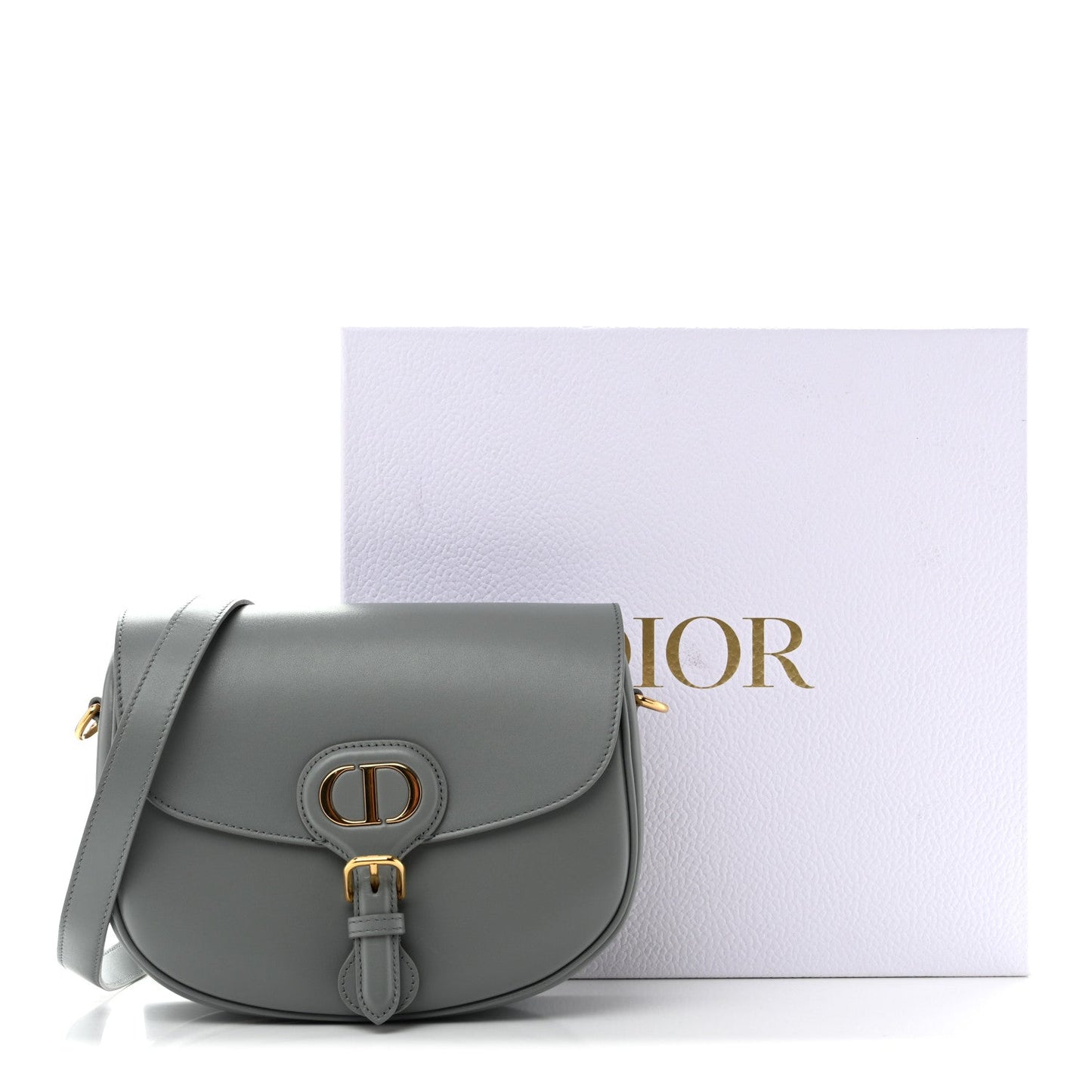 Box Calfskin Medium Bobby Flap Gray