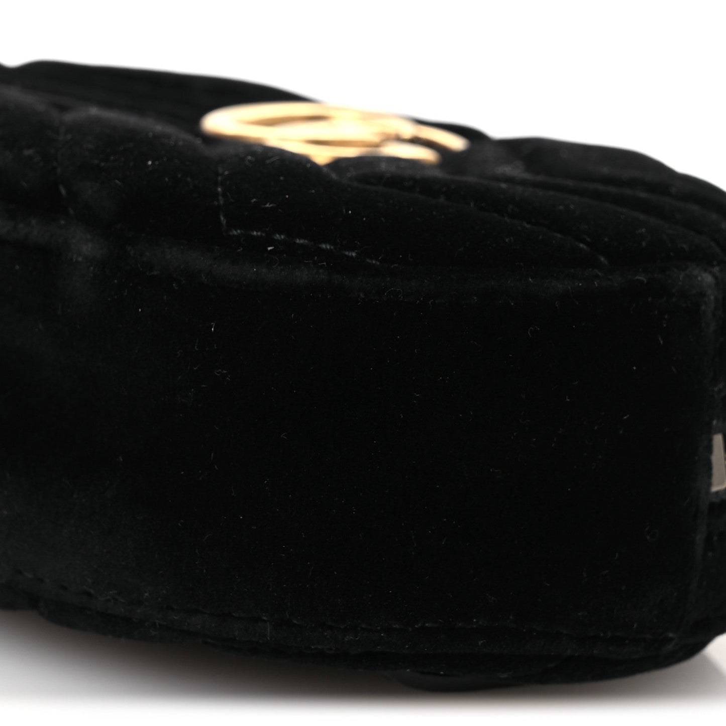 Velvet Matelasse GG Marmont Belt Bag Black 95 38 Black