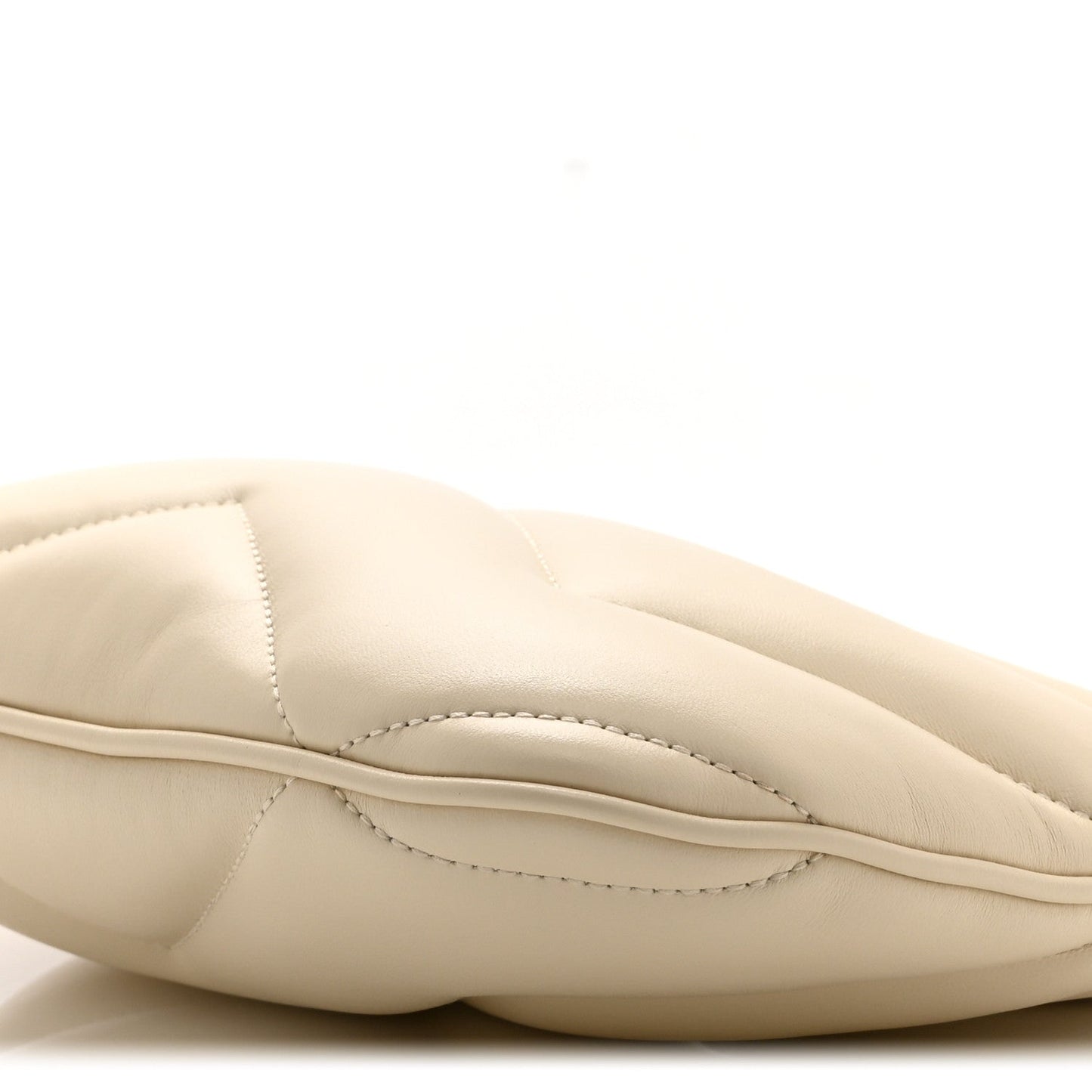 Calfskin Matelasse GG Marmont Half Moon Hobo White