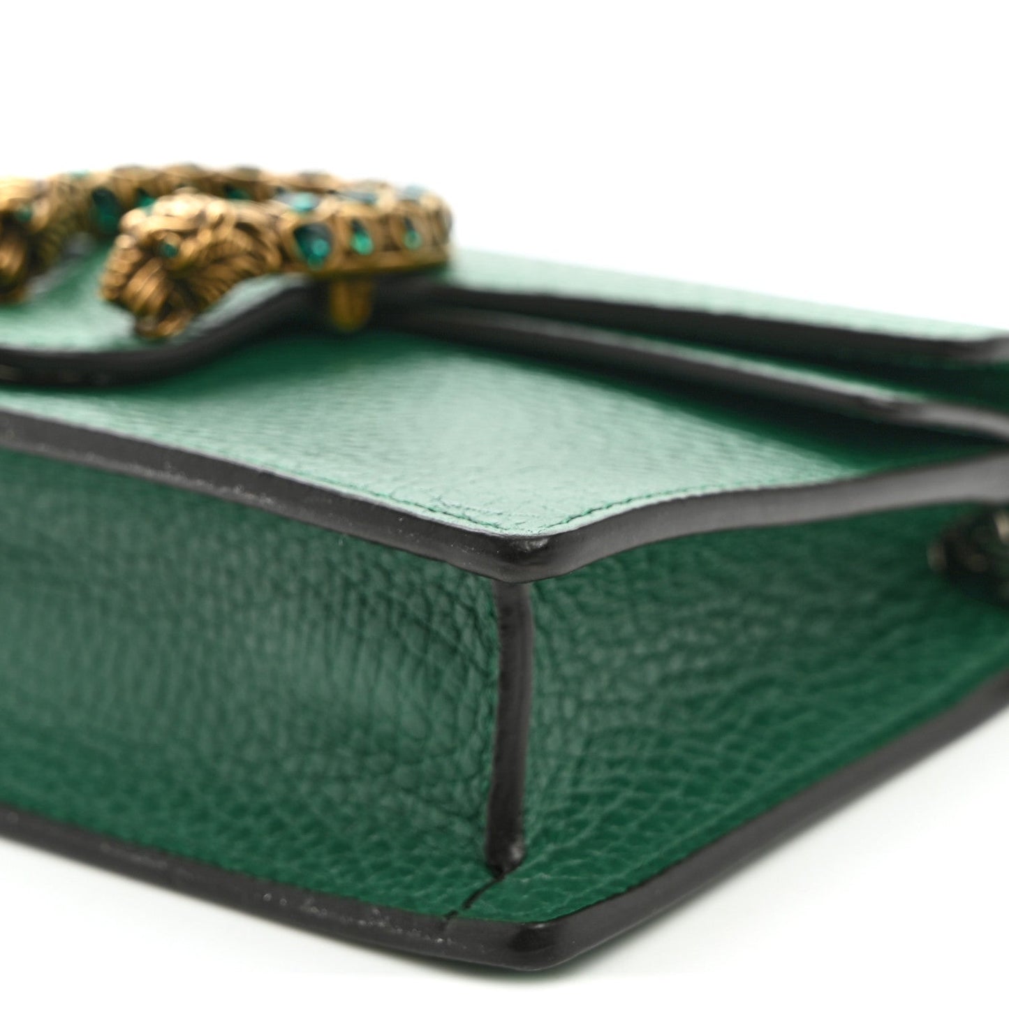 Dollar Calfskin Crystal Super Mini Dionysus Shoulder Bag Emerald