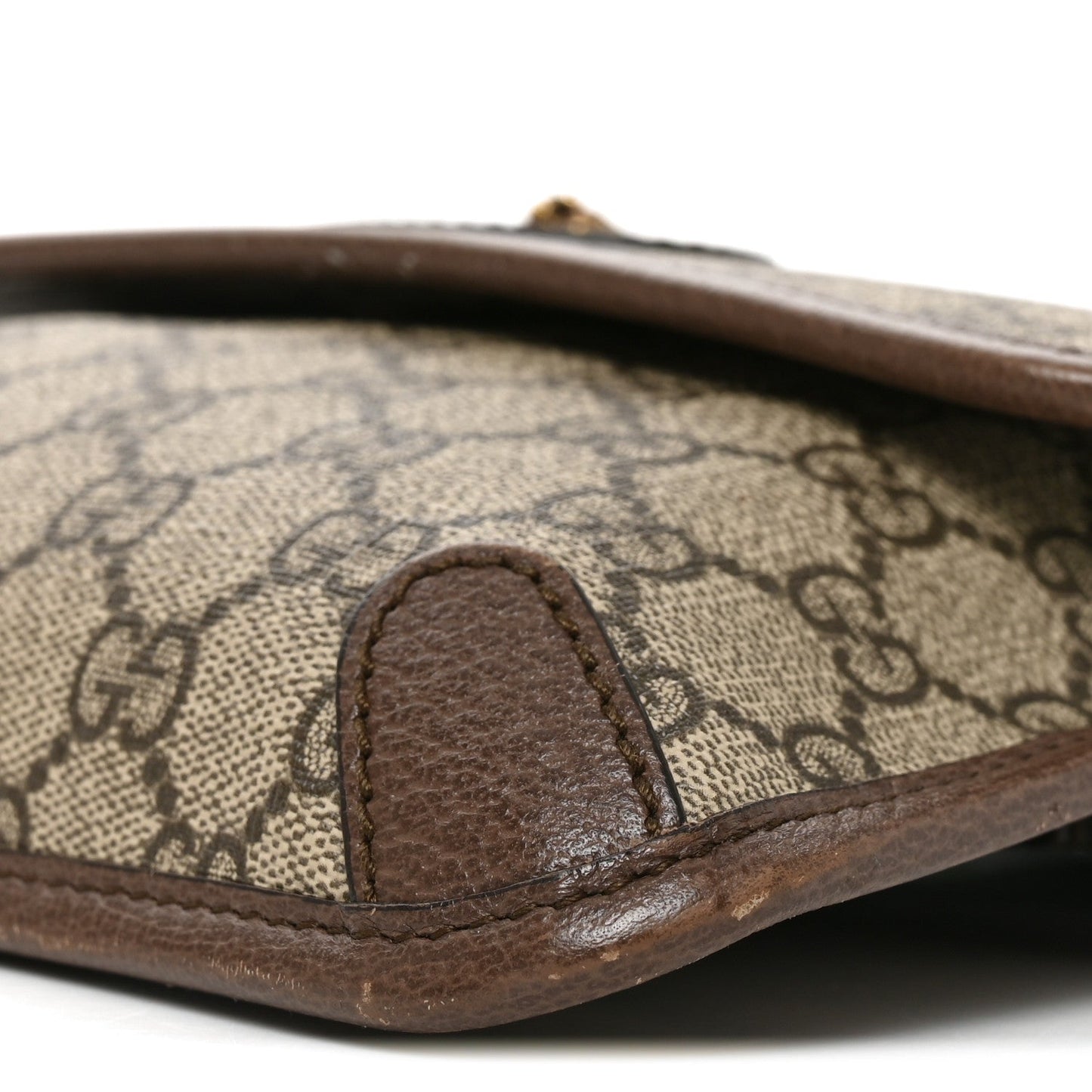 GG Supreme Monogram Neo Vintage Web Belt Bag Brown
