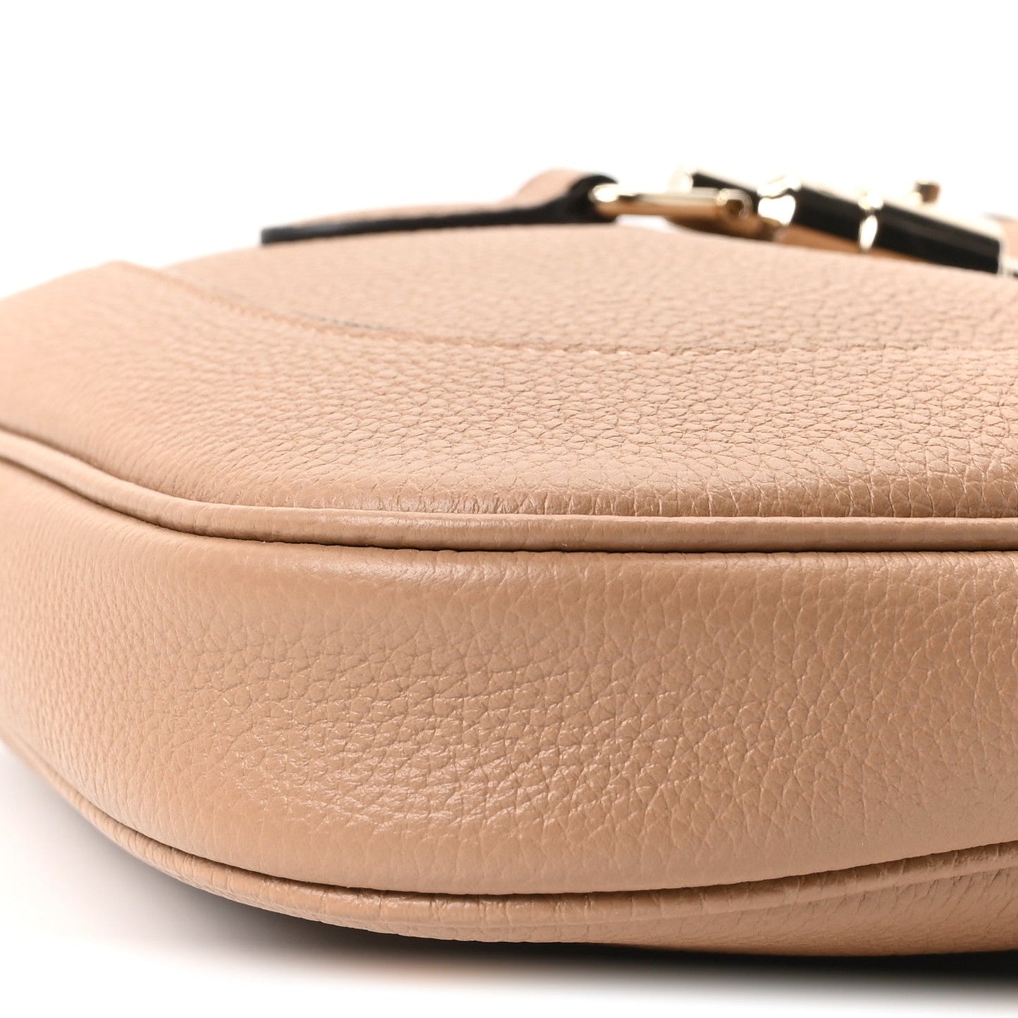 Grained Calfskin Web Medium Jackie 1961 Hobo Taupe