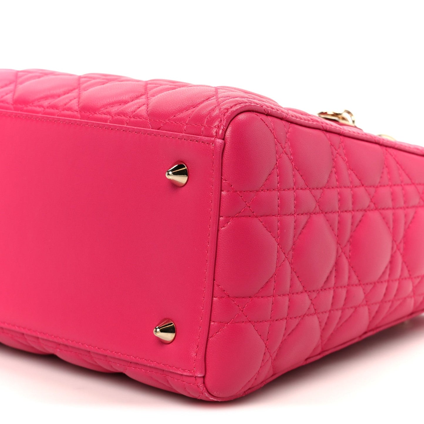 Lambskin Cannage Medium Lady Dior Pink
