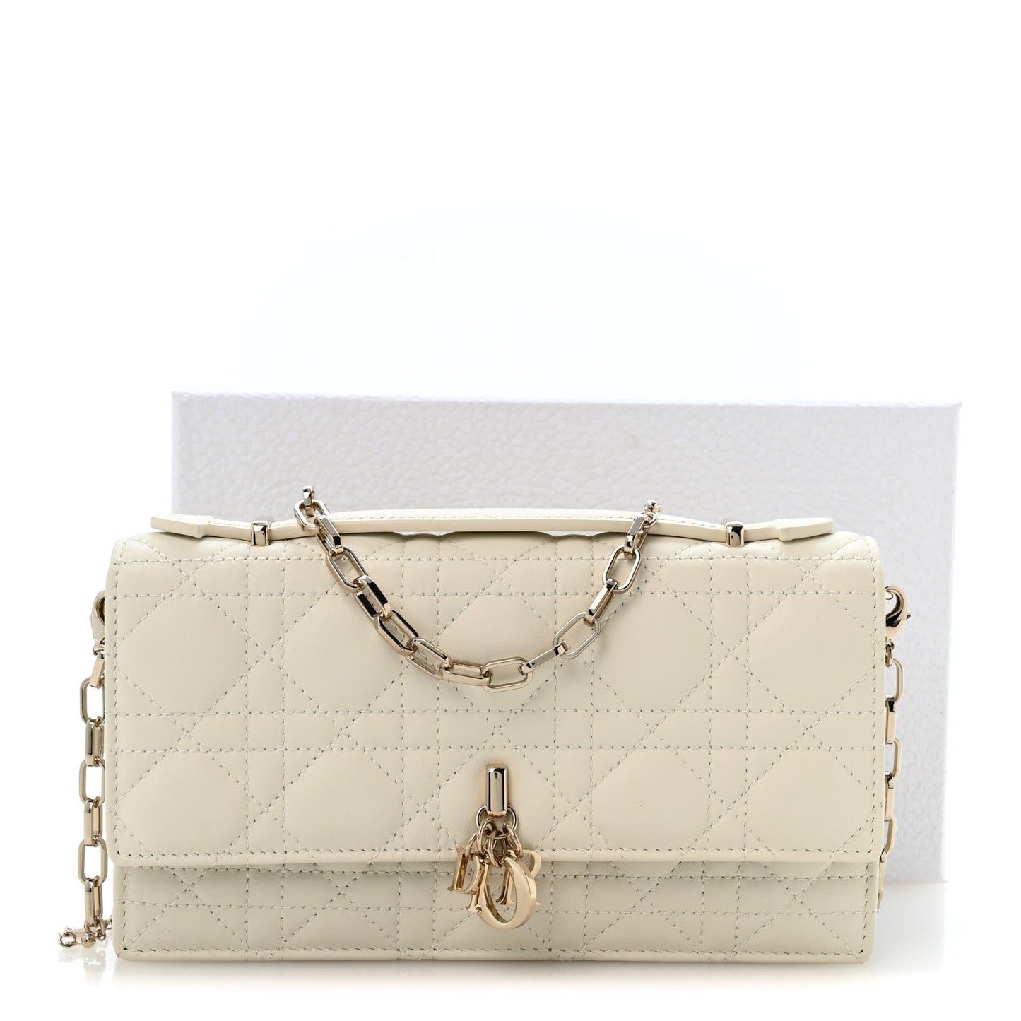 Lambskin Cannage Mini My Dior Bag Latte