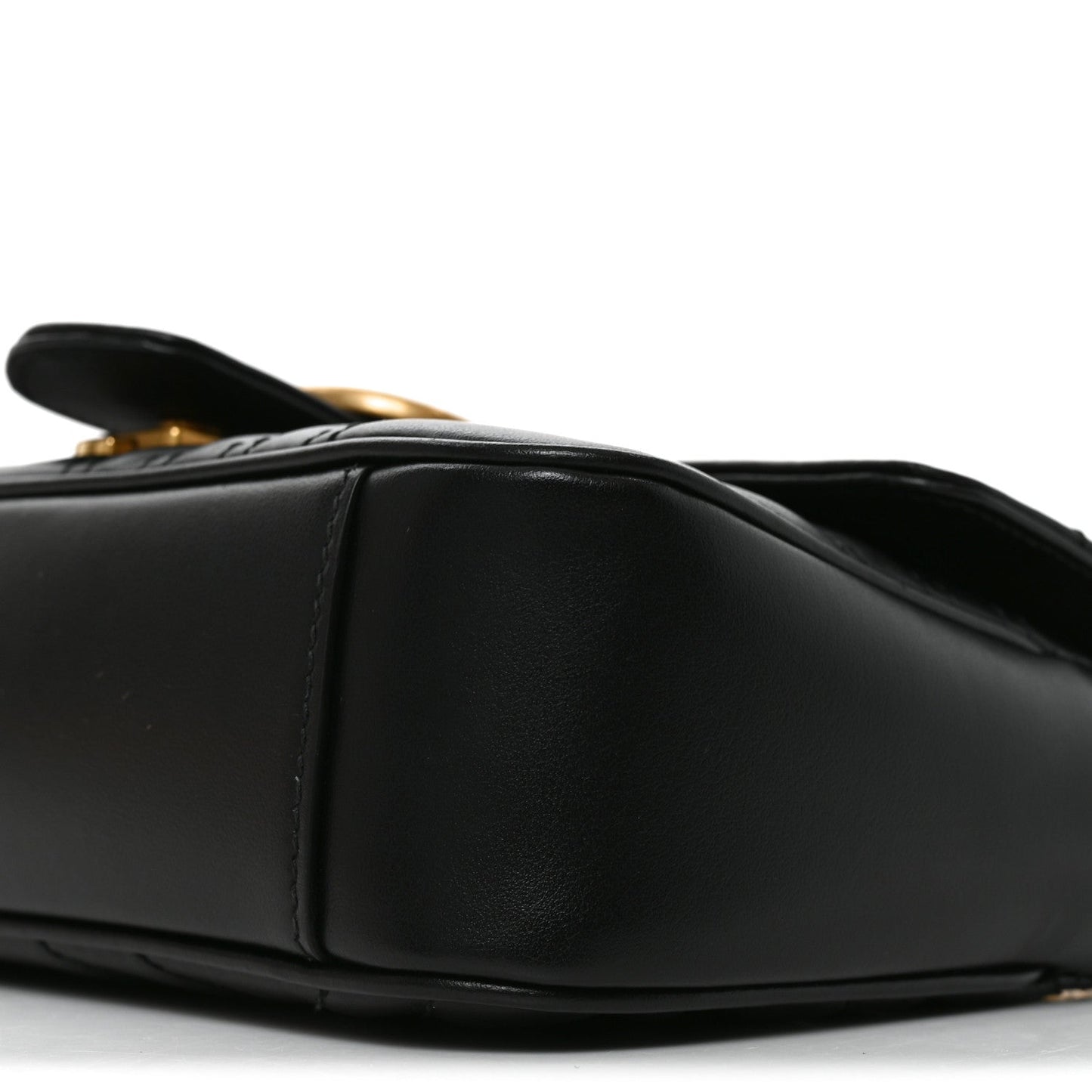 Calfskin Matelasse Mini GG Marmont Shoulder Bag Black