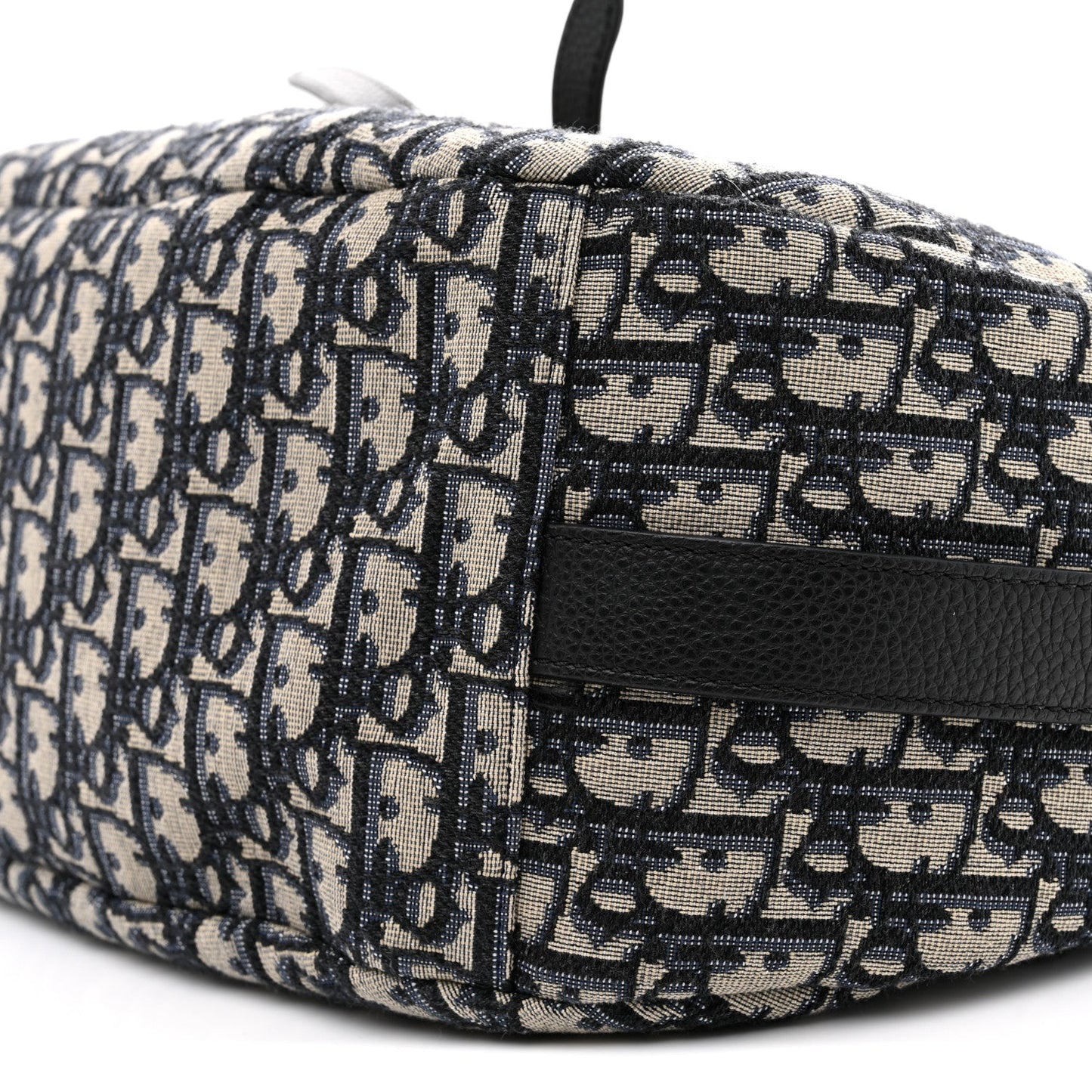 Oblique Soft Saddle Bag Beige Blue