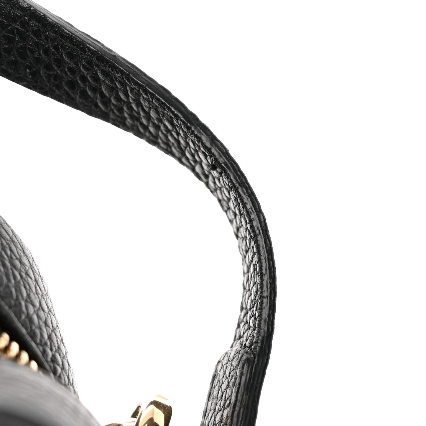 Pebbled Calfskin Soho Disco Bag Black