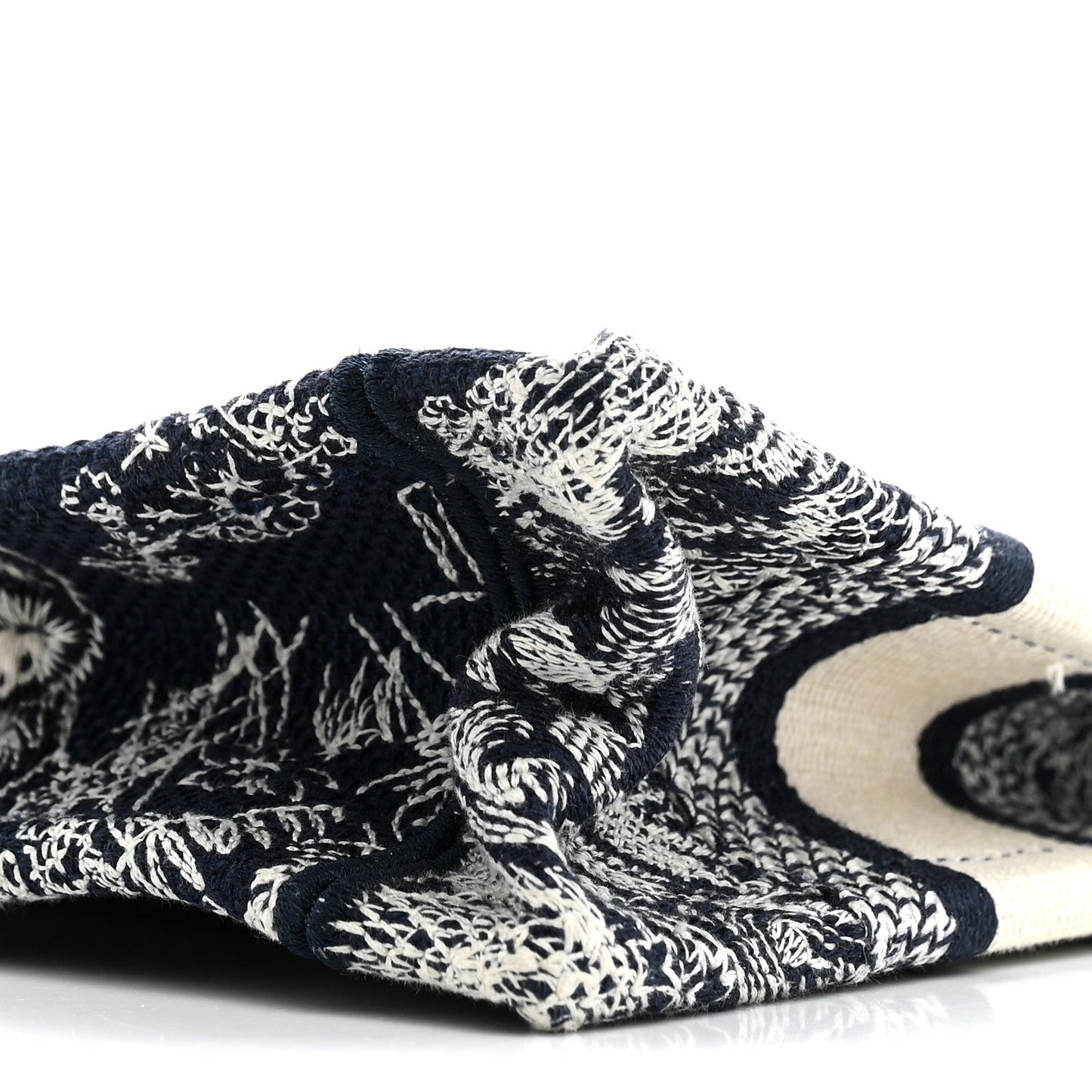 Canvas Embroidered Mini Toile De Jouy Book Tote Blue
