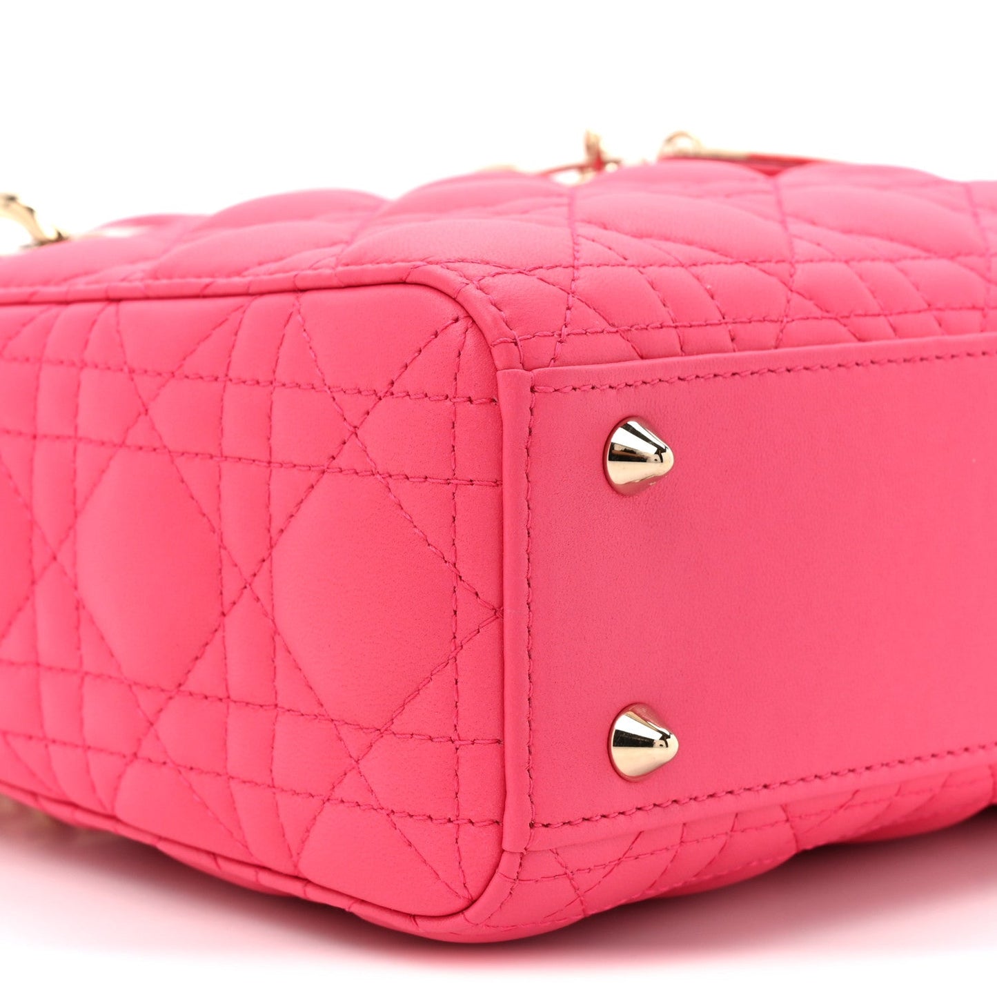 Lambskin Cannage Small My ABCDior Lady Dior Fraise