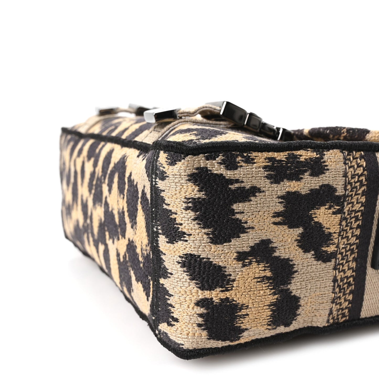 Canvas Mizza Embroidered Small Diorcamp Messenger Beige