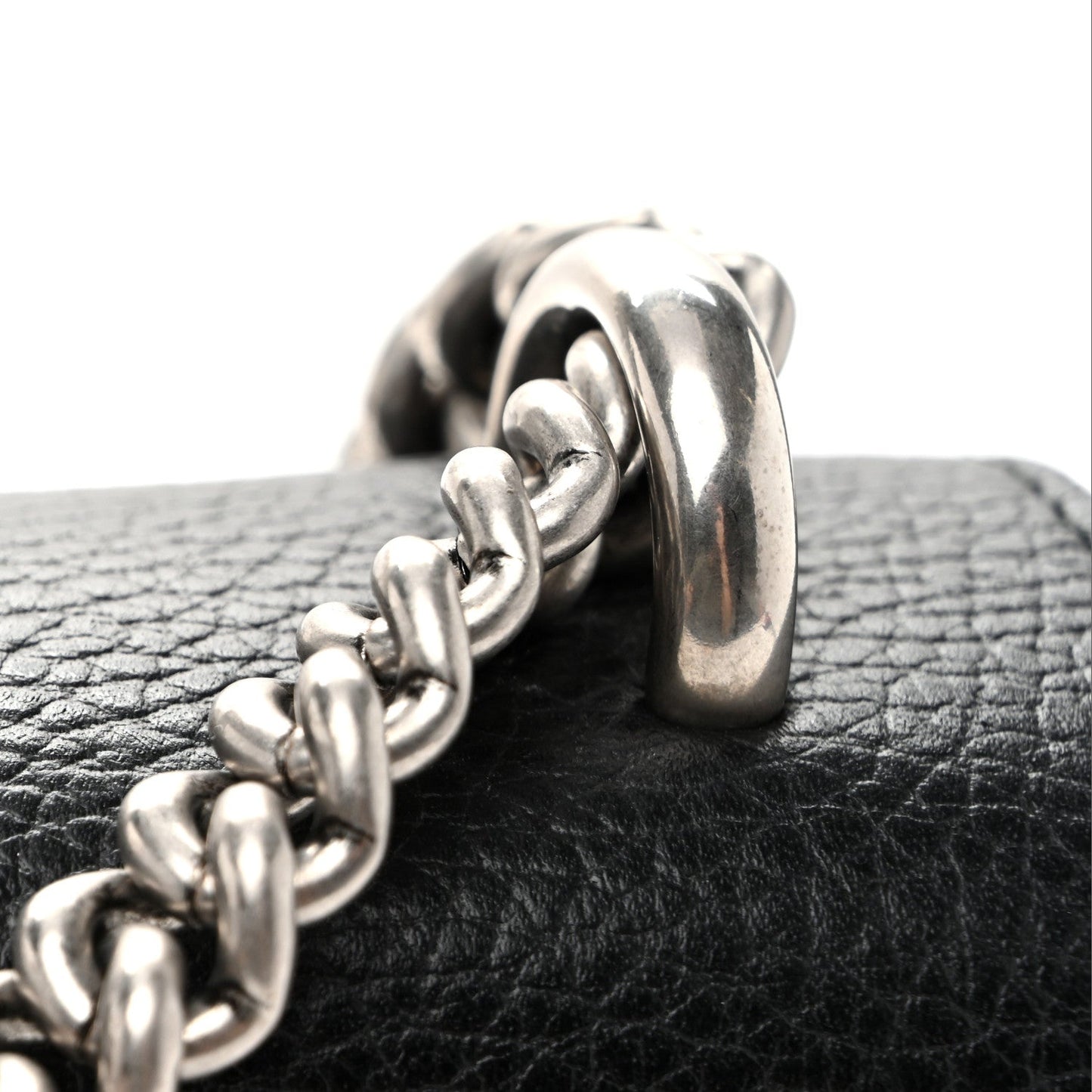 Pebbled Calfskin Small Dionysus Shoulder Bag Black
