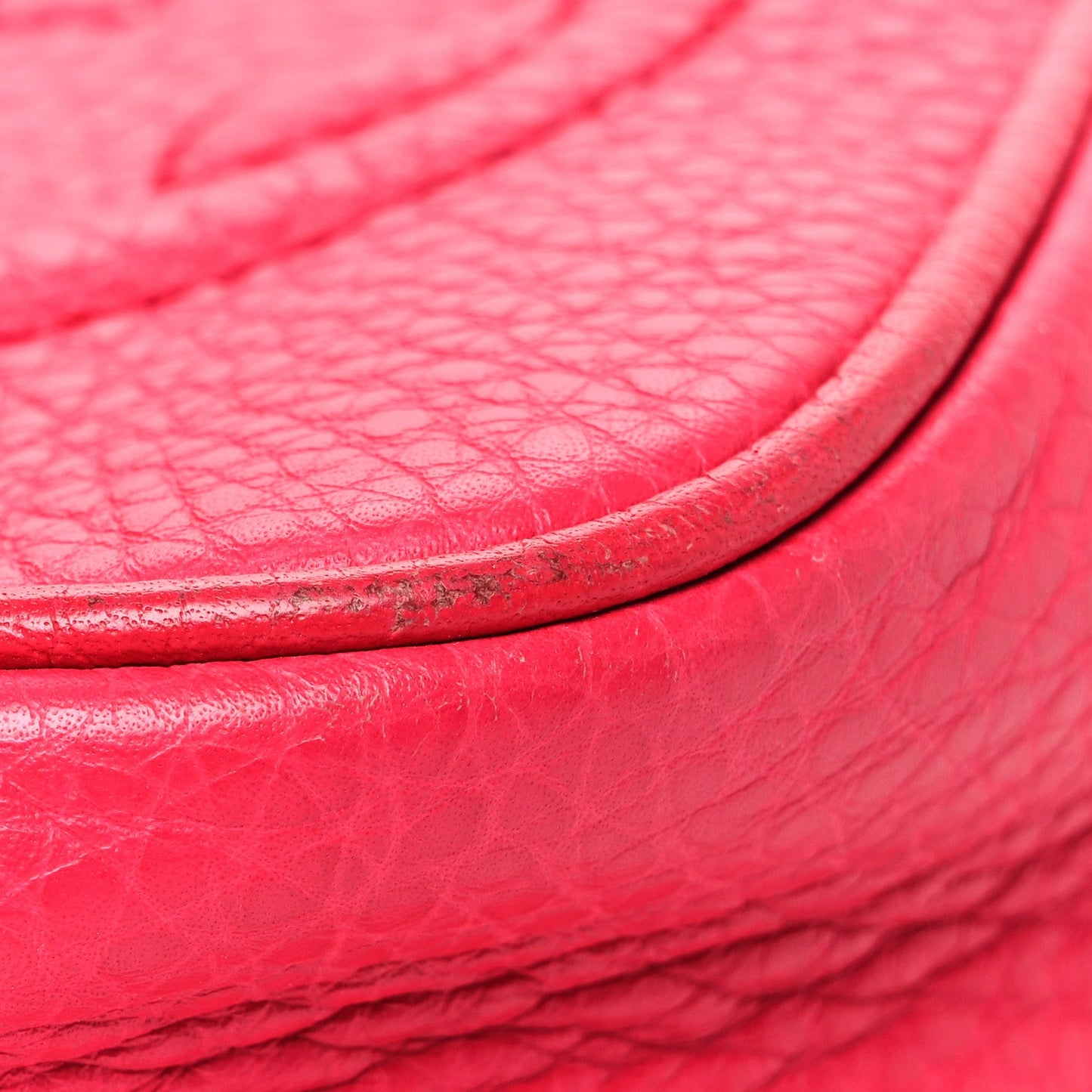 Pebbled Calfskin Children's Mini Soho Disco Messenger Bag Pink