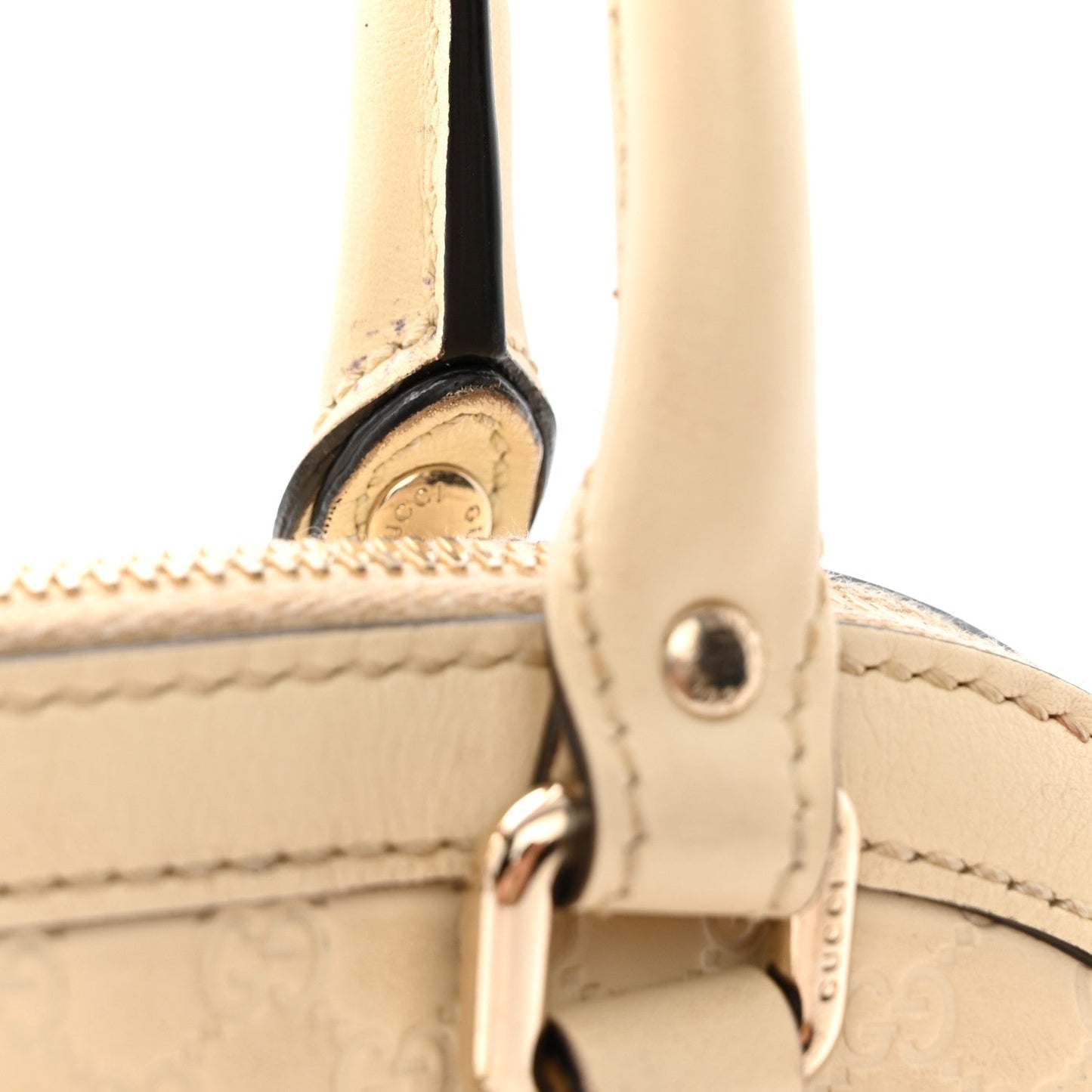 Soft Microguccissima Mini Dome Bag Ivoire