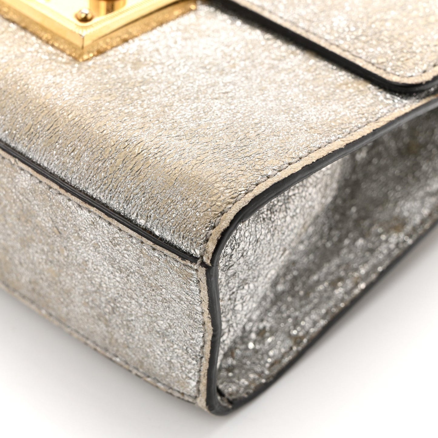 Galassia Small Padlock Shoulder Bag Platino