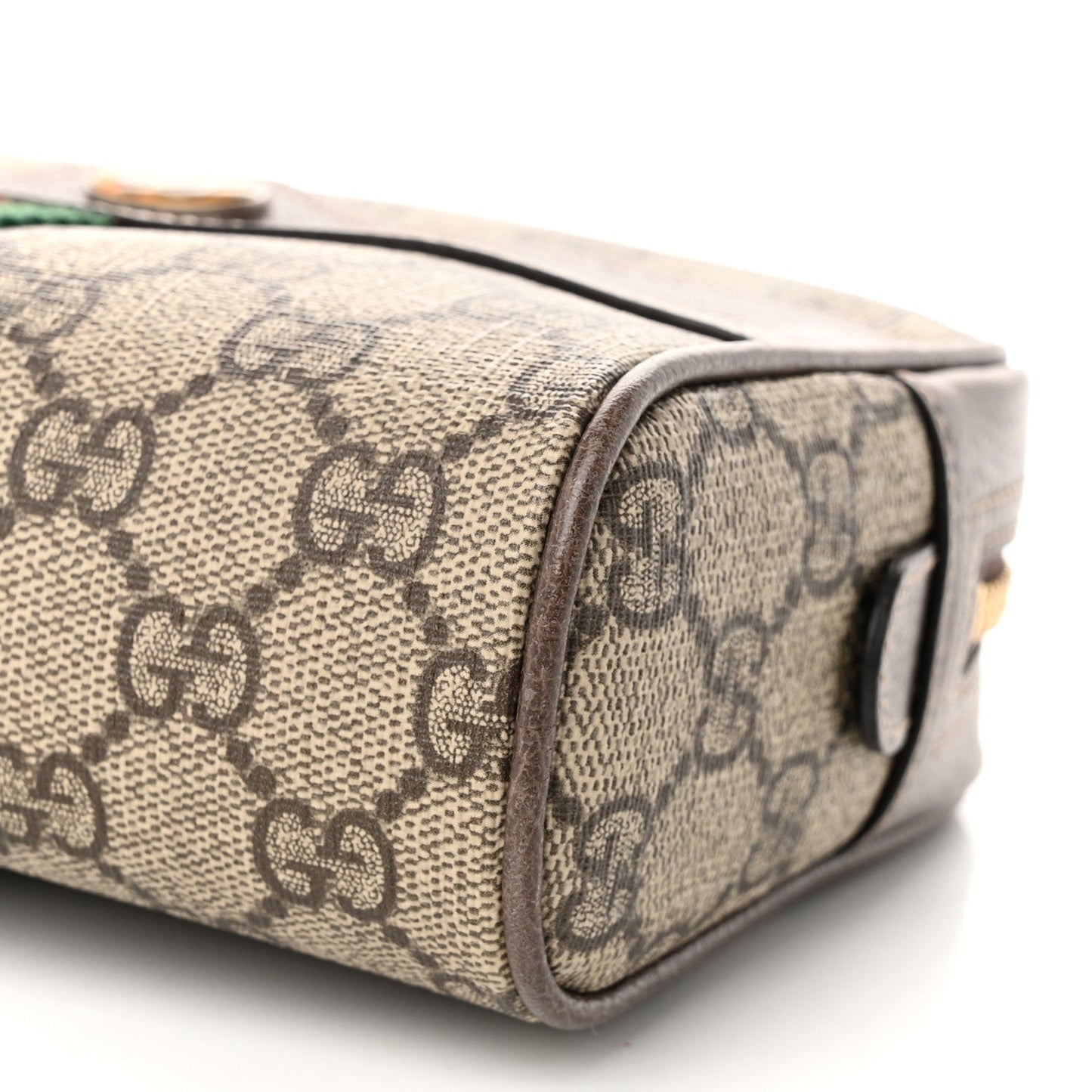 GG Supreme Monogram Web Small Ophidia Belt Bag 95 38 Dark Brown