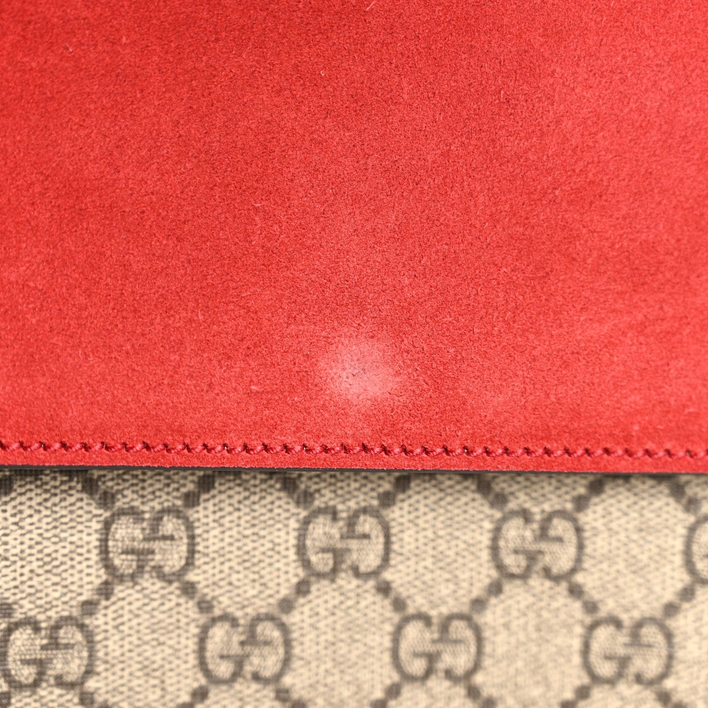 GG Supreme Monogram Small Dionysus Shoulder Bag Red