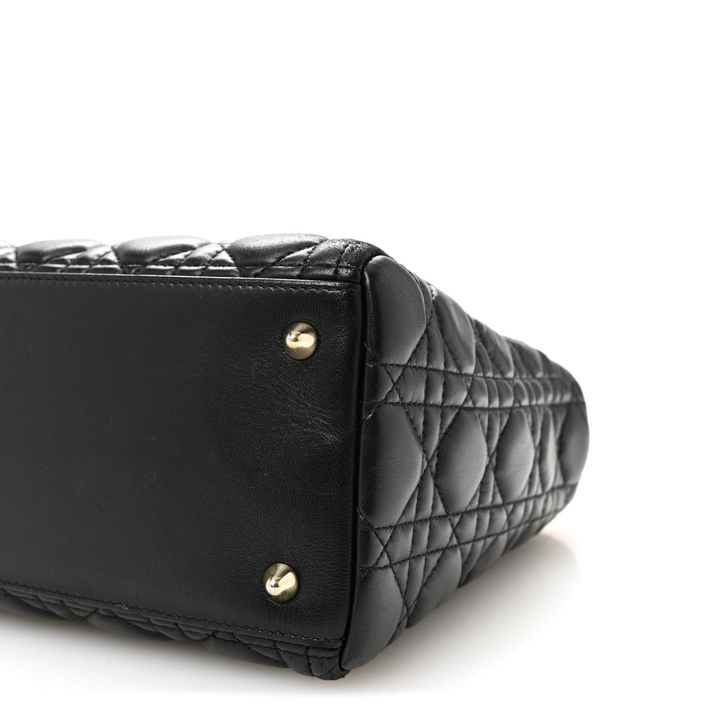 Lambskin Cannage Medium Lady Dior Black