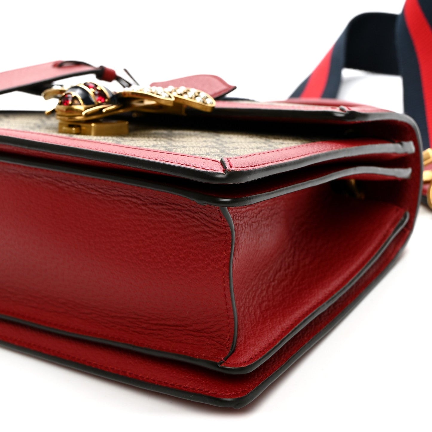 GG Supreme Monogram Small Queen Margaret Top Handle Bag Red