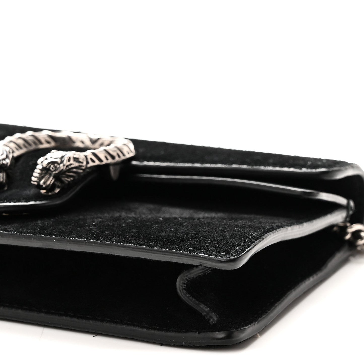 Suede Super Mini Dionysus Shoulder Bag Black