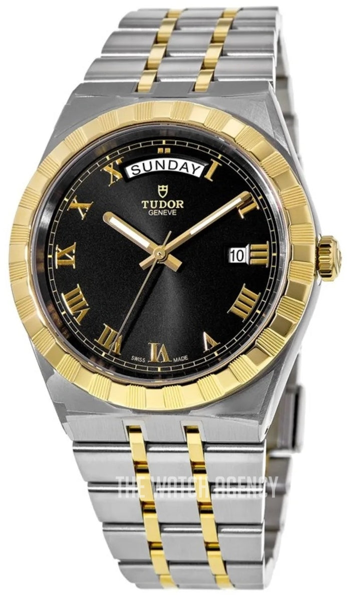 Tudor Royal Automatic Black Dial Two Tone Steel Strap Watch for Men - M28603-0003