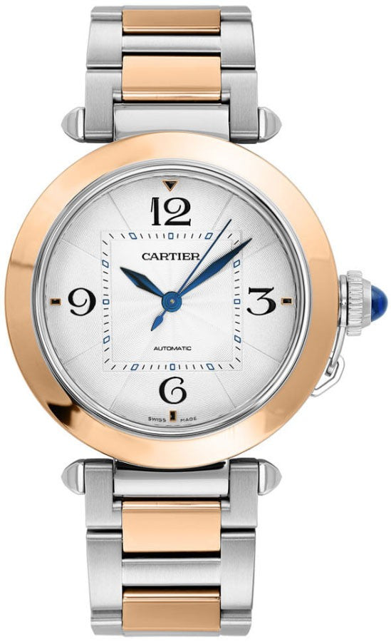 Cartier Pasha Rose Gold & Steel Men's or Women's Unisex Watch W2PA0008