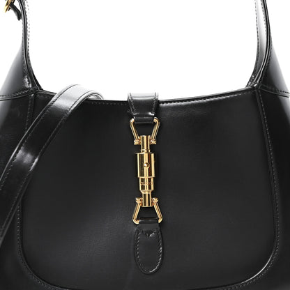 Boarded Dyana Lux Calfskin Small Jackie 1961 Hobo Black