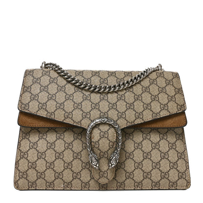 GG Supreme Monogram Medium Dionysus Shoulder Bag Taupe