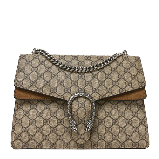 GG Supreme Monogram Medium Dionysus Shoulder Bag Taupe