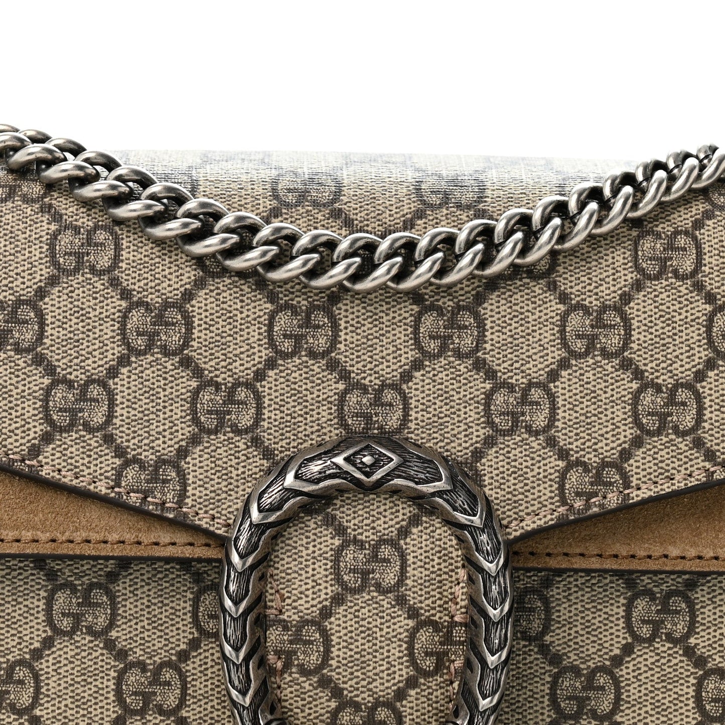 GG Supreme Monogram Small Dionysus Shoulder Bag Taupe