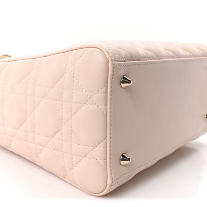 Lambskin Cannage Medium Lady Dior Light Pink