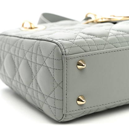 Lambskin Cannage Small My ABCDior Lady Dior Grey