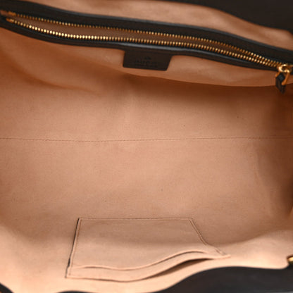 GG Supreme Monogram Bees Medium Padlock Tote Beige Oro Black