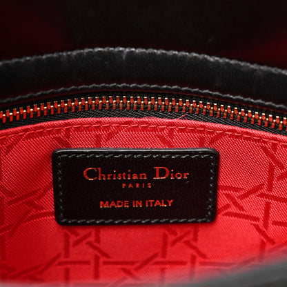 Lambskin Cannage Small Lucky Badges My Lady Dior Black
