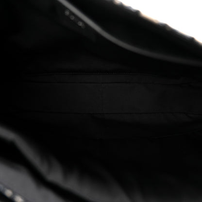 Grained Calfskin Oblique Saddle Messenger Black