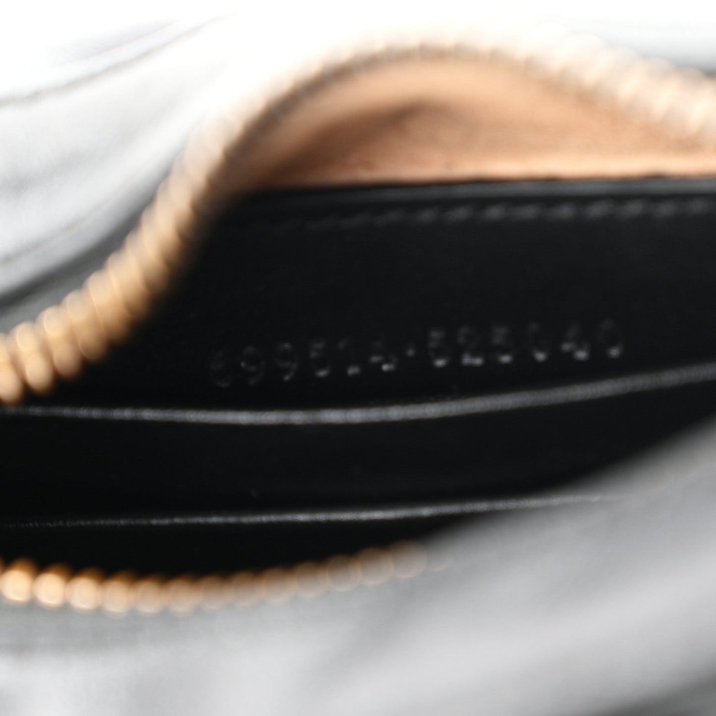 Calfskin Matelasse Chevron Mini GG Marmont Half Moon Hobo Black