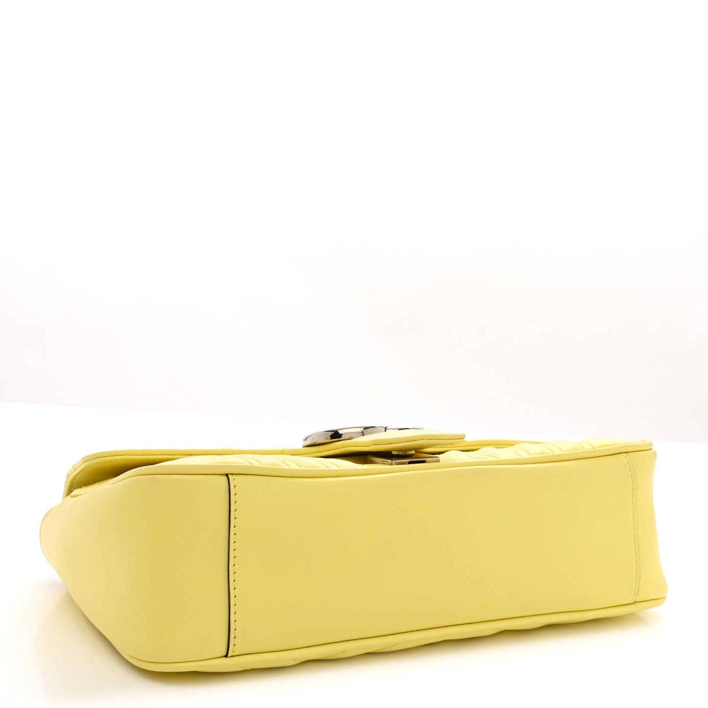 Calfskin Matelasse Small GG Marmont Shoulder Bag Banana