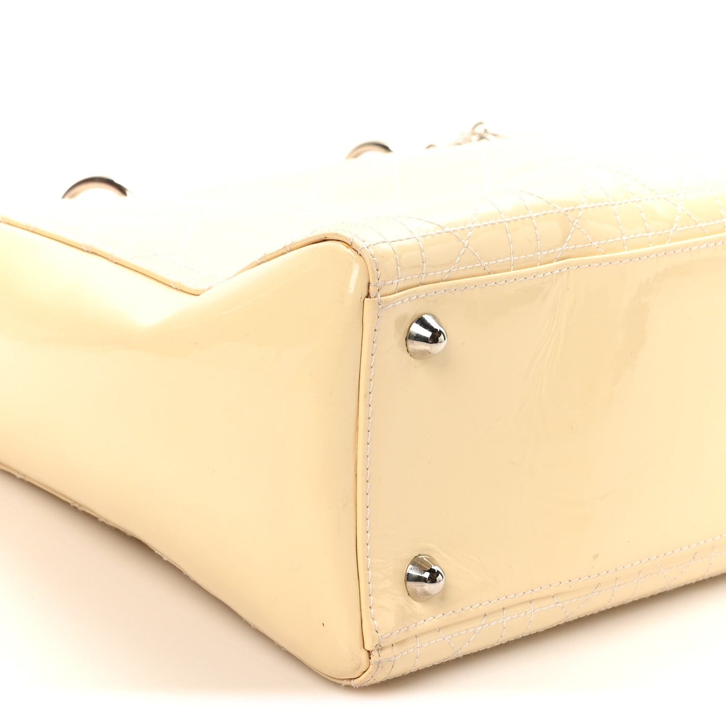 Patent Cannage Large Lady Dior White