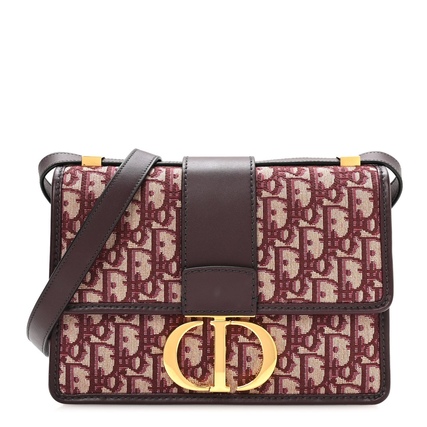 Oblique 30 Montaigne Flap Bag Burgundy