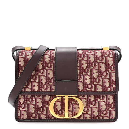 Oblique 30 Montaigne Flap Bag Burgundy