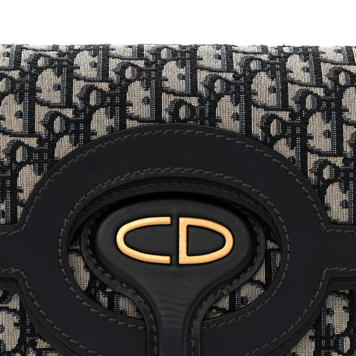 Oblique Fold Over Clutch Blue