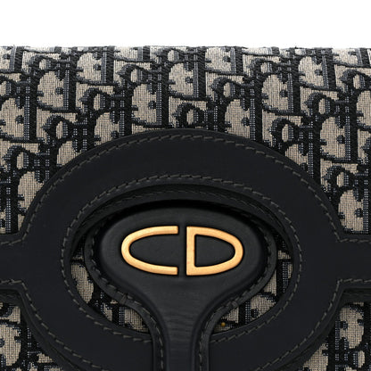 Oblique Fold Over Clutch Blue