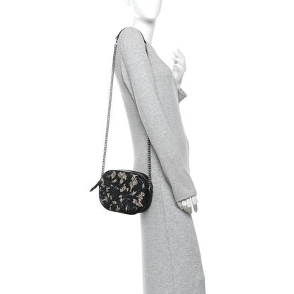 GG Supreme Monogram Arabesque Mini Chain Shoulder Bag Beige Black