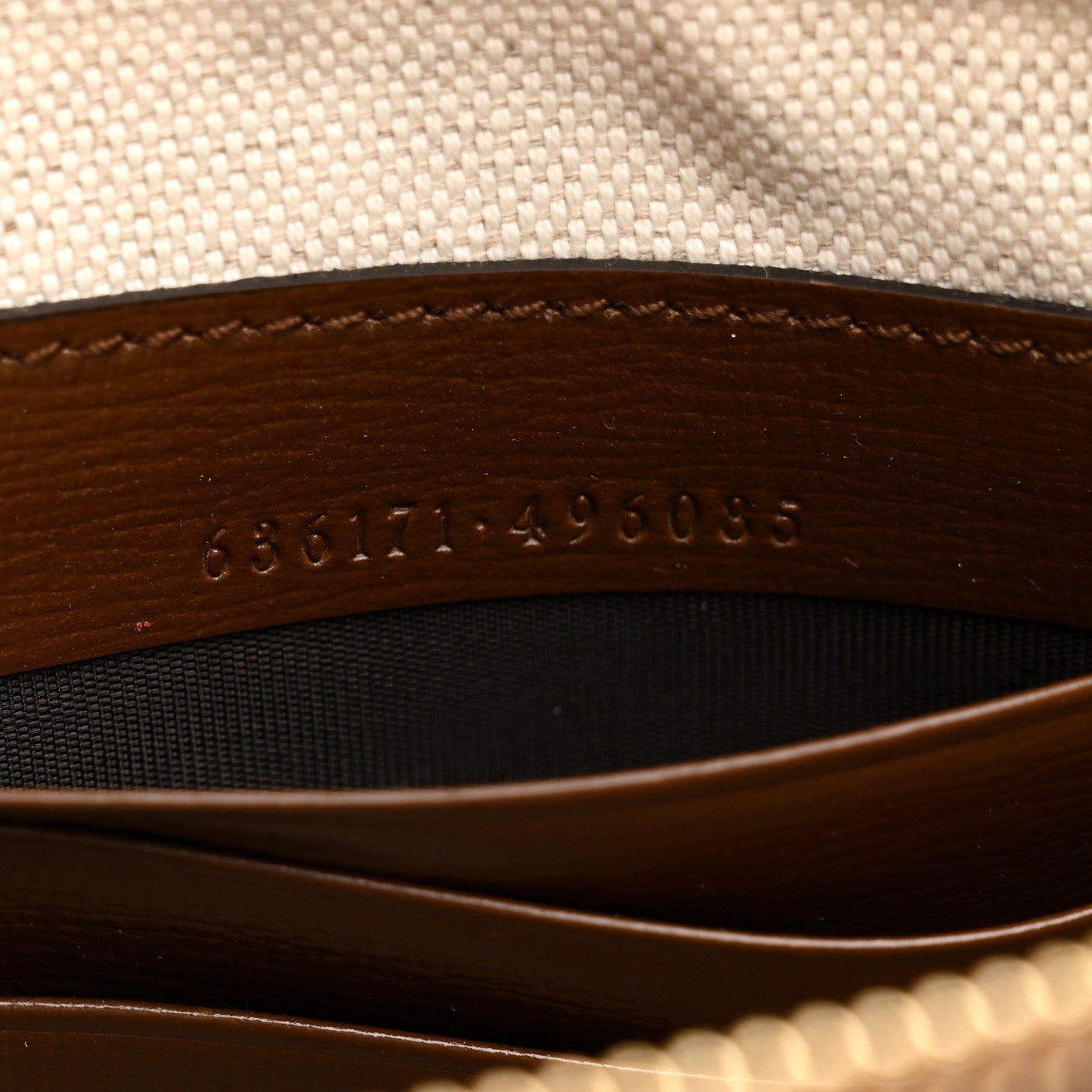 GG Supreme Monogram Fake/Not Interlocking G Documents Holder Beige Brown Sugar