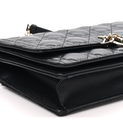Lambskin Cannage Miss Dior Top Handle Bag Black
