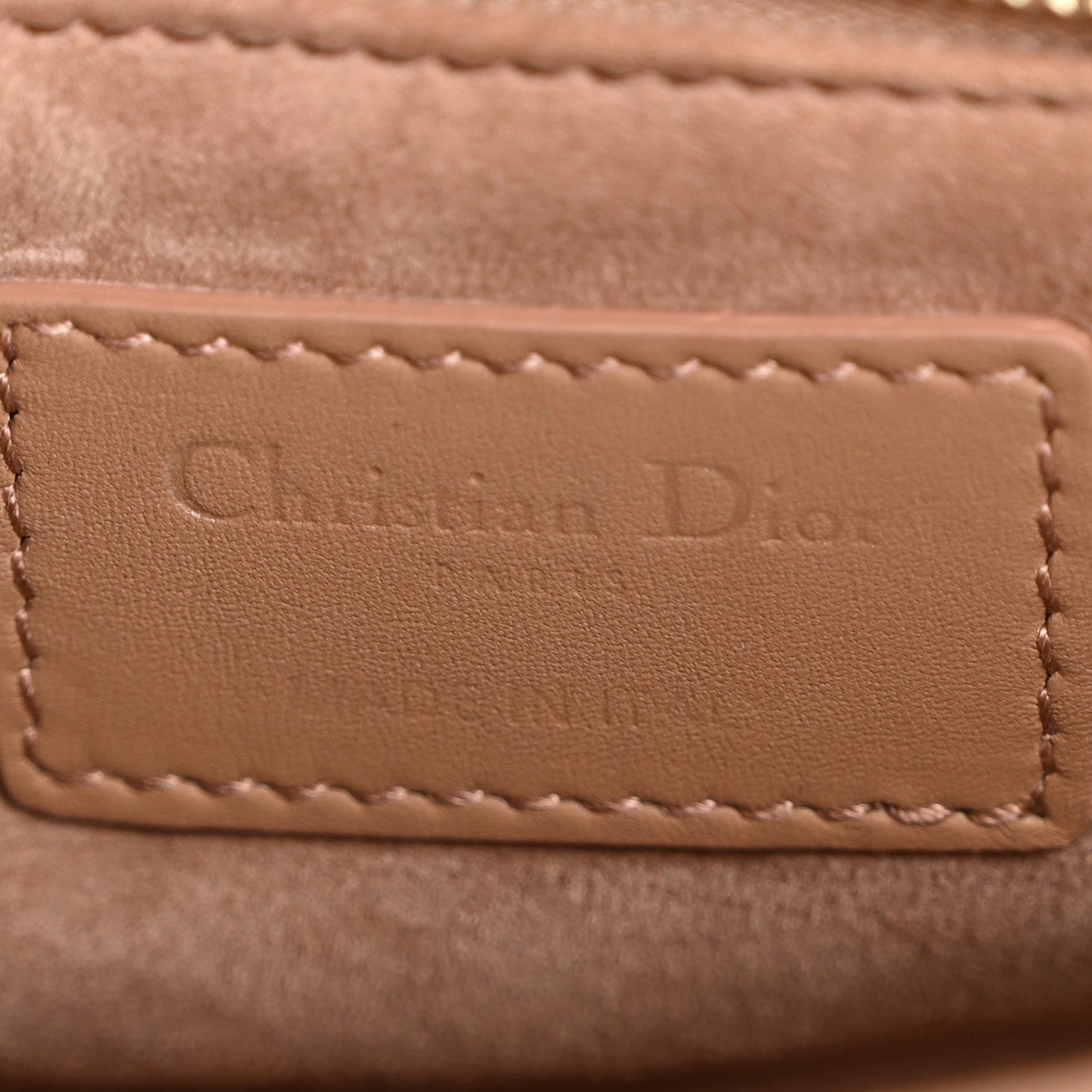 Ultra Matte Calfskin Cannage Mini Lady Dior Light Beige