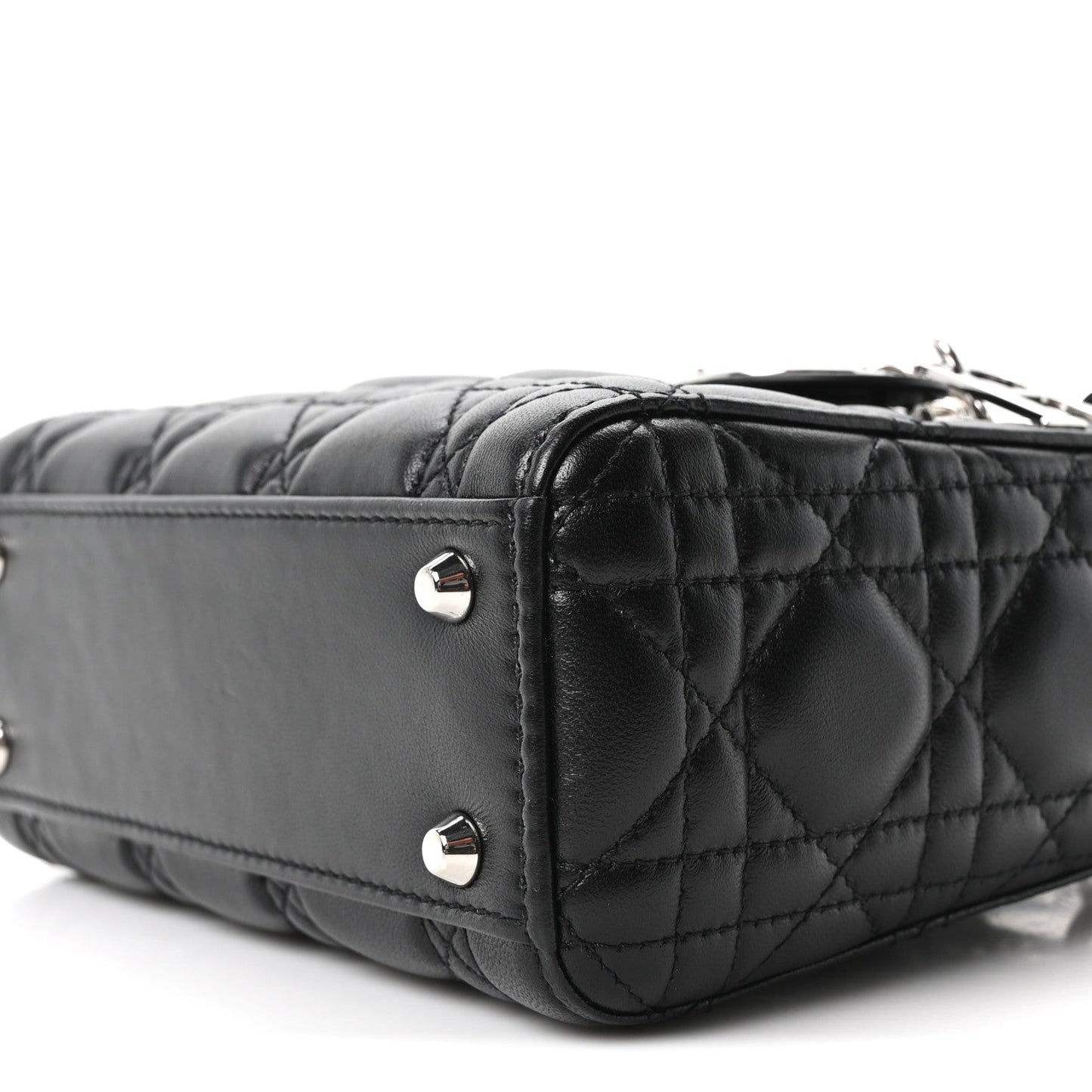 Lambskin Cannage Mini Lady Dior Black