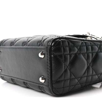 Lambskin Cannage Mini Lady Dior Black