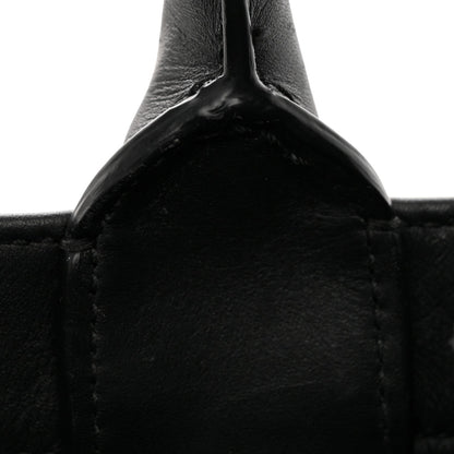 Calfskin Embossed Medium Book Tote Black